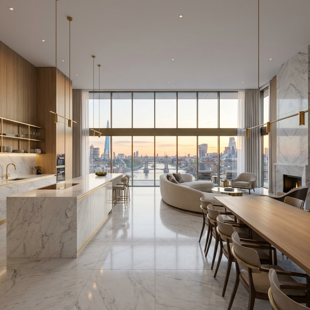 3D visualisation of luxury home renovation, NW London