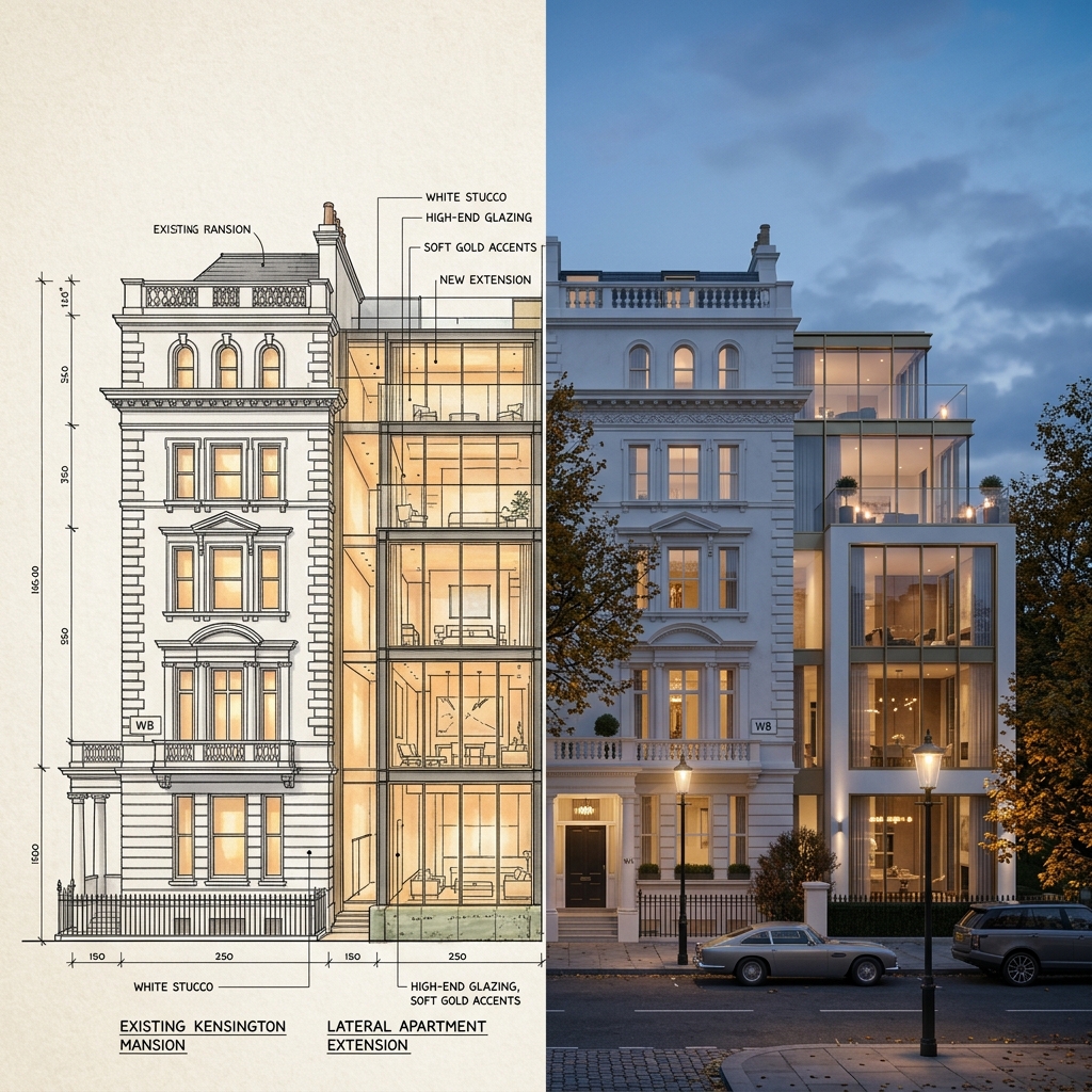 Luxury 3d visualisation in kensington