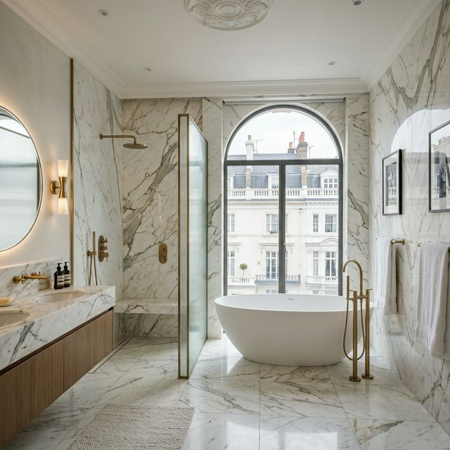 Luxury bathroom renovation in marylebone